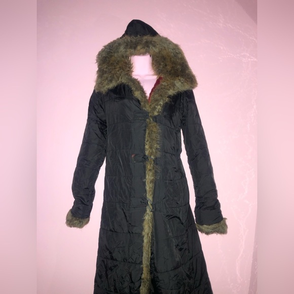 Jackets & Blazers - y2k faux fur trim coat penny lane ~ VERY DAMAGED